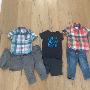 Plaid Multicolor Kids Shirts and pants